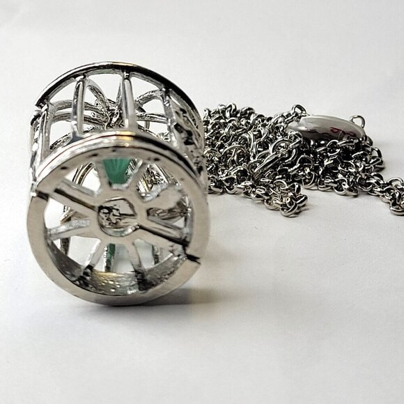 Bird In A Cage Pendant Necklace - Picture 9 of 12